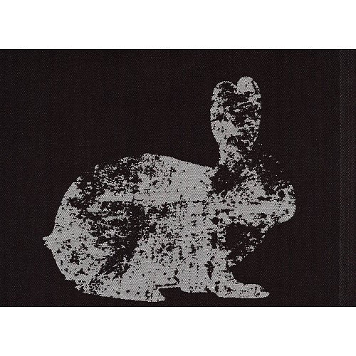 Ręcznik kuchenny bawełniany EKELUND RABBITS CZARNY 35 x 50 cm