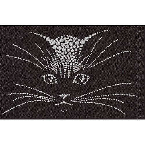 Ręcznik kuchenny bawełniany EKELUND SILVER CAT CZARNY 35 x 50 cm