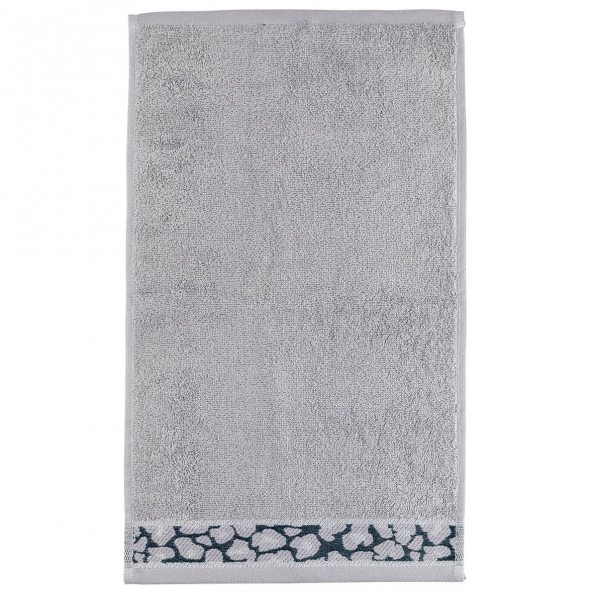 Ręcznik łazienkowy bambusowy MISS LUCY LEOPARD SZARY 30 x 50 cm
