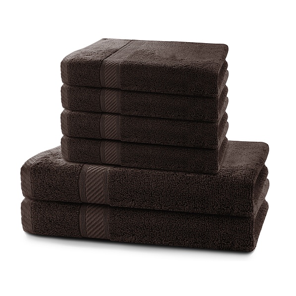 Ręcznik łazienkowy bawełniany DECOKING TOWEL BAMBOO CIEMNOBRĄZOWY 50 x 100 cm