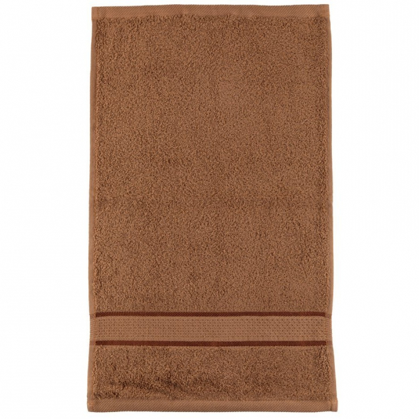 Ręcznik łazienkowy bawełniany MISS LUCY ANA BRĄZOWY 30 x 50 cm