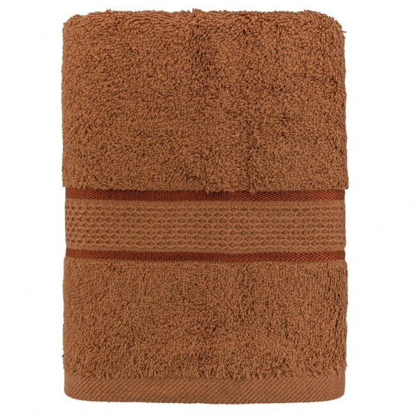 Ręcznik łazienkowy bawełniany MISS LUCY ANA BRĄZOWY 50 x 90 cm
