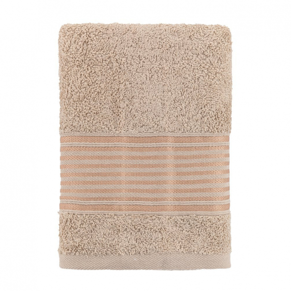 Ręcznik łazienkowy bawełniany MISS LUCY ESTERA BEŻOWY 50 x 90 cm
