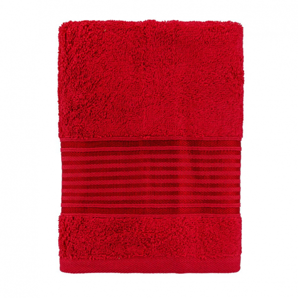 Ręcznik łazienkowy bawełniany MISS LUCY ESTERA CZERWONY 70 x 140 cm