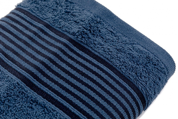 Ręcznik łazienkowy bawełniany MISS LUCY ESTERA GRANATOWY 70 x 140 cm