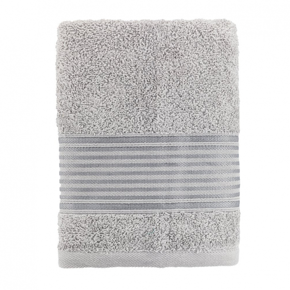 Ręcznik łazienkowy bawełniany MISS LUCY ESTERA SZARY 70 x 140 cm