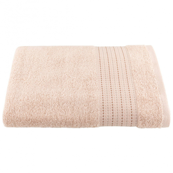 Ręcznik łazienkowy bawełniany MISS LUCY LUCA BEŻOWY 70 x 140 cm