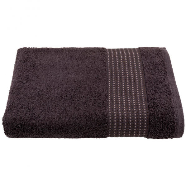 Ręcznik łazienkowy bawełniany MISS LUCY LUCA BRĄZOWY 70 x 140 cm