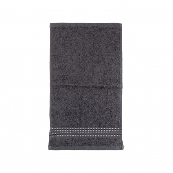 Ręcznik łazienkowy bawełniany MISS LUCY LUCA GRAFITOWY 30 x 50 cm