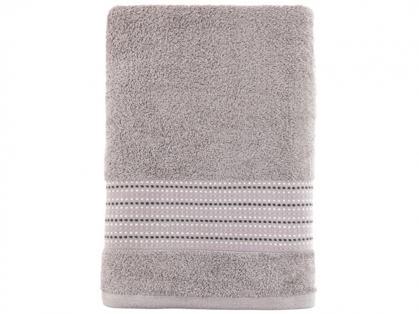 Ręcznik łazienkowy bawełniany MISS LUCY LUCA SZARY 70 x 140 cm