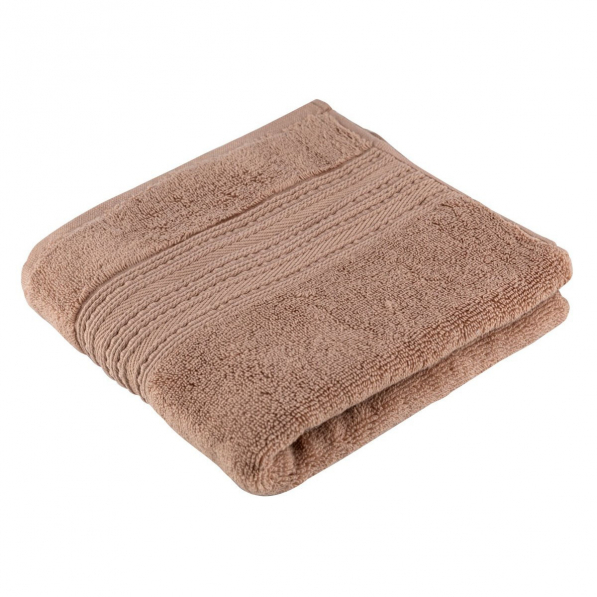Ręcznik łazienkowy bawełniany MISS LUCY MARCO BRĄZOWY 30 x 50 cm