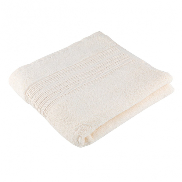 Ręcznik łazienkowy bawełniany MISS LUCY MARCO KREMOWY 50 x 90 cm