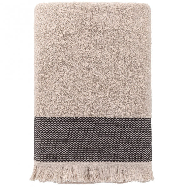 Ręcznik łazienkowy bawełniany MISS LUCY NATIKA BEŻOWY 30 x 50 cm