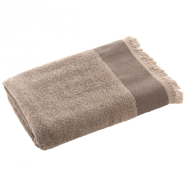 Ręcznik łazienkowy bawełniany MISS LUCY NATIKA JASNOBRĄZOWY 50 x 90 cm