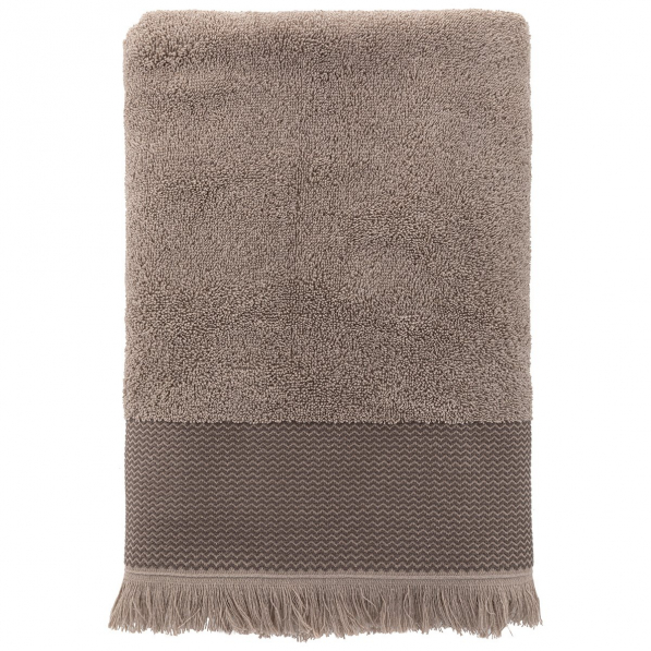 Ręcznik łazienkowy bawełniany MISS LUCY NATIKA JASNOBRĄZOWY 70 x 140 cm