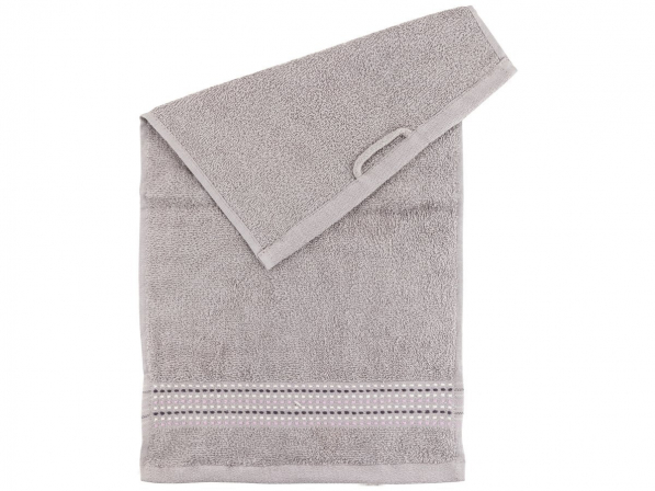 Ręcznik łazienkowy do rąk bawełniany MISS LUCY LUCA SZARY 30 x 50 cm