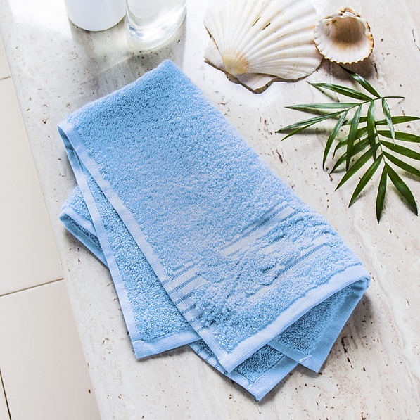 Ręcznik łazienkowy do rąk bawełniany MISS LUCY MARTYNIKA NIEBIESKI 30 x 50 cm