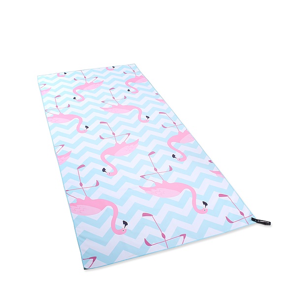 Ręcznik plażowy z mikrofibry DECOKING BEACH PARADISE FLAMING BŁĘKITNY 80 x 180 cm