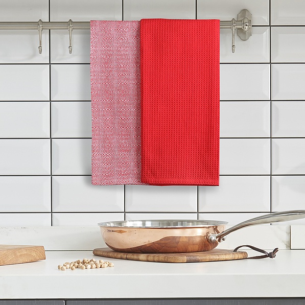 Ręczniki kuchenne bawełniane DECOKING KIT LOUIE CZERWONE 50 x 70 cm 3 szt.