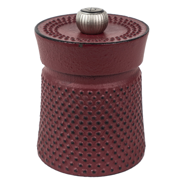 PEUGEOT Bali Cast Iron 8 cm bordowy - młynek do pieprzu żeliwny ręczny z pieprzem syczuańskim