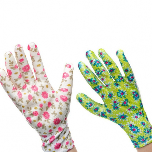 Rękawiczki ogrodowe damskie GARDEN FLOWER S MIX