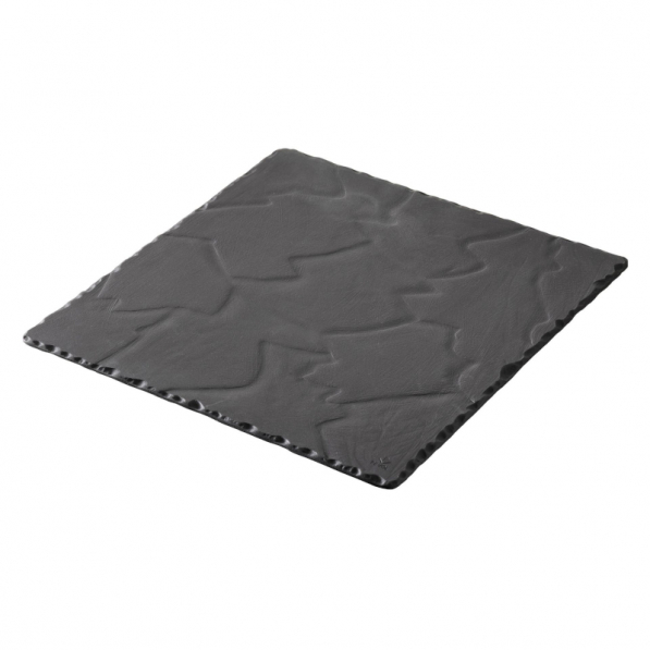 REVOL Basalt 20 x 20 cm czarny – talerz do serwowania przekąsek porcelanowy
