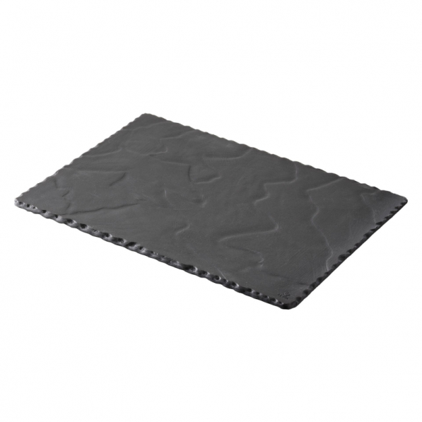 REVOL Basalt 30 x 20 cm czarny – talerz do serwowania przekąsek porcelanowy