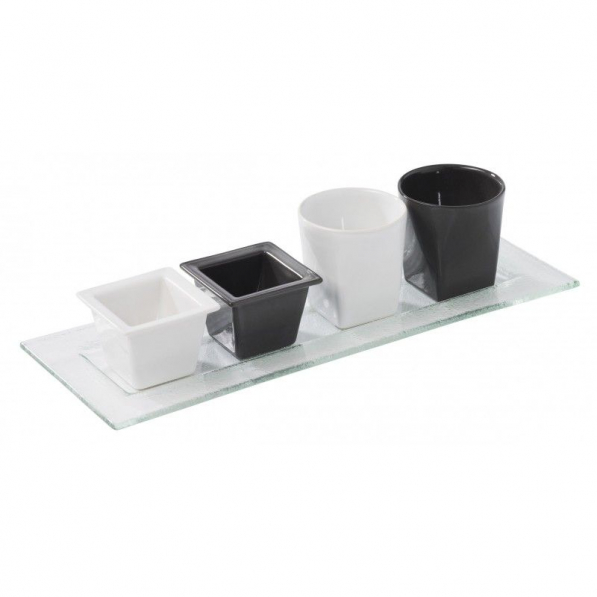 REVOL French Classics Cube 0,5 l czarna - miska / salaterka porcelanowa