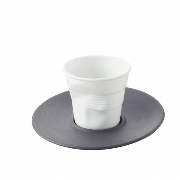 REVOL Solid 12,5 cm czarny - talerzyk / spodek porcelanowy