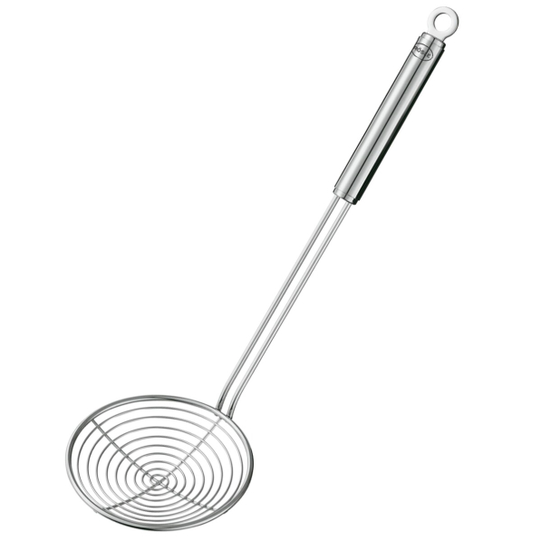 ROESLE Rundgriff 40 cm - łyżka cedzakowa / szumówka ze stali nierdzewnej