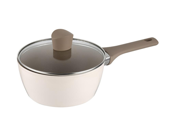 Rondel aluminiowy nieprzywierający z pokrywką FLORINA MOKKA 16 CM 1,1 l