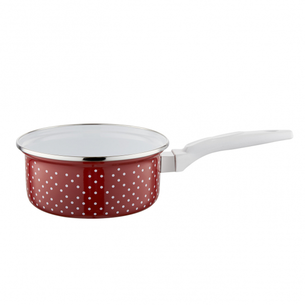 Rondel emaliowany EMALIA POLSKA PLESZEW RETRO CZERWONY 1,3 l