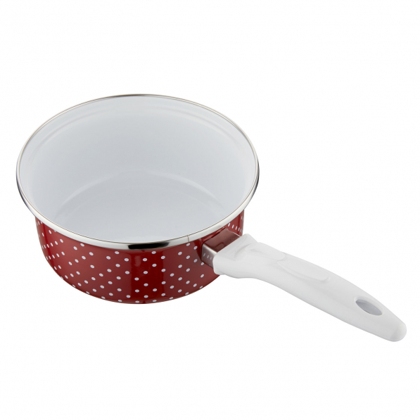 Rondel emaliowany EMALIA POLSKA PLESZEW RETRO CZERWONY 1,3 l