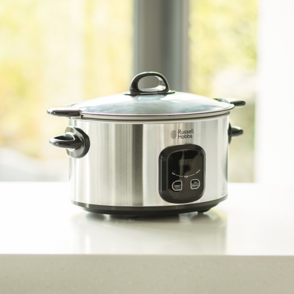 RUSSELL HOBBS Maxicook Slow Cooker 200 W - wolnowar / garnek elektryczny ze stali nierdzewnej