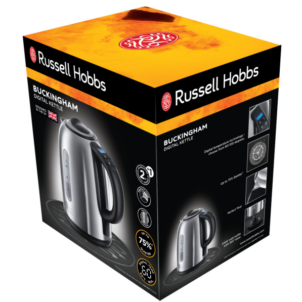 RUSSELL HOBBS Buckingham 1,7 l - czajnik elektryczny bezprzewodowy ze stali nierdzewnej