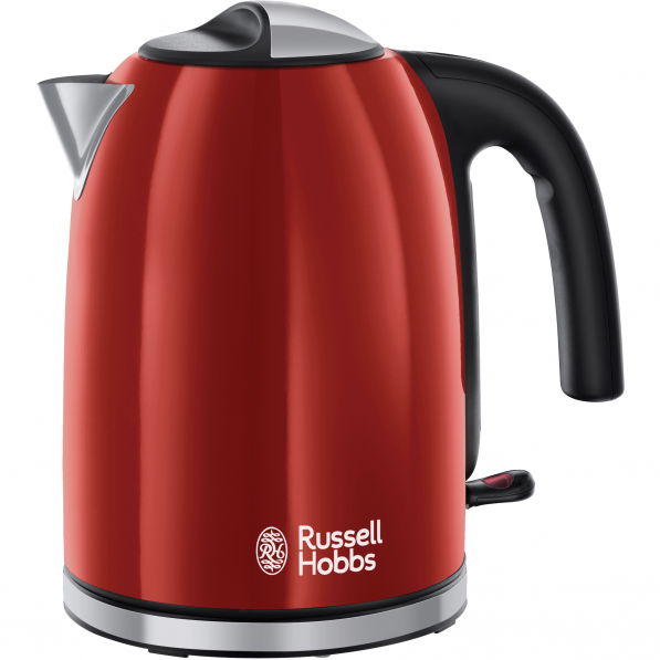 RUSSELL HOBBS Colours Plus Flame Red 1,7 l czerwony - czajnik elektryczny bezprzewodowy ze stali nierdzewnej