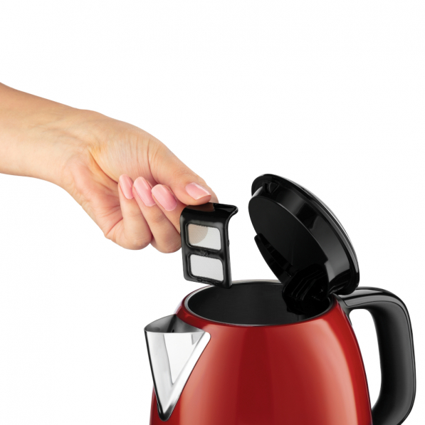 RUSSELL HOBBS Colours Plus Flame Red 1 l czerwony - czajnik elektryczny bezprzewodowy ze stali nierdzewnej