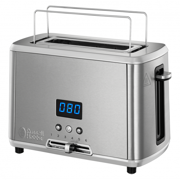 RUSSELL HOBBS Compact Home Brushed Toaster 820 W - toster / opiekacz do kanapek elektryczny ze stali nierdzewnej