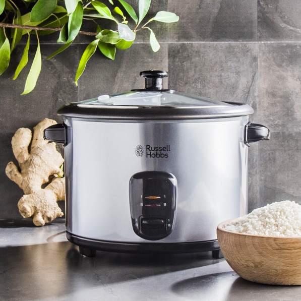 RUSSELL HOBBS Cook@Home Rice Cooker 700 W - garnek do gotowania ryżu elektryczny ze stali nierdzewnej