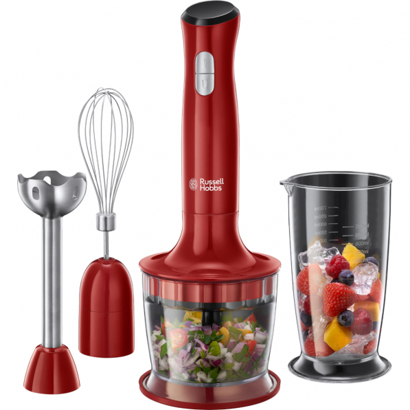 RUSSELL HOBBS Desire 3 In 1 Hand Blender 500 W bordowy - blender kuchenny ręczny z akcesoriami