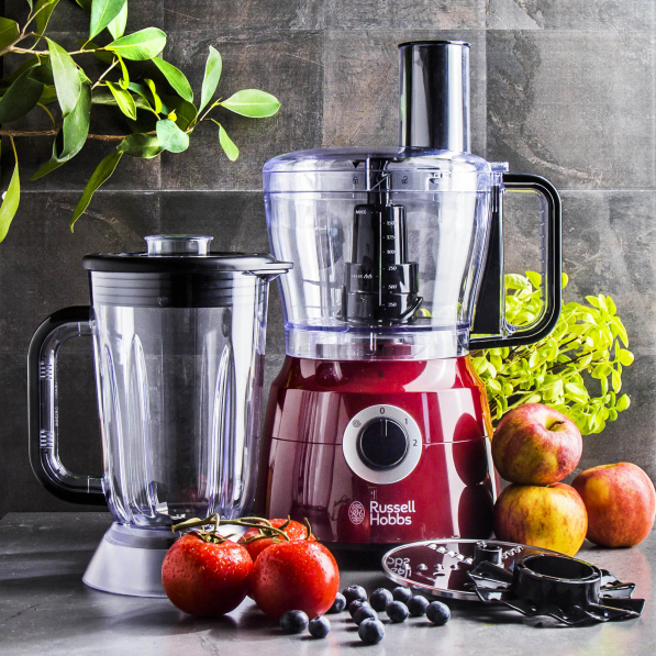 RUSSELL HOBBS Desire Food Processor 600 W czerwony - rozdrabniacz wielofunkcyjny 