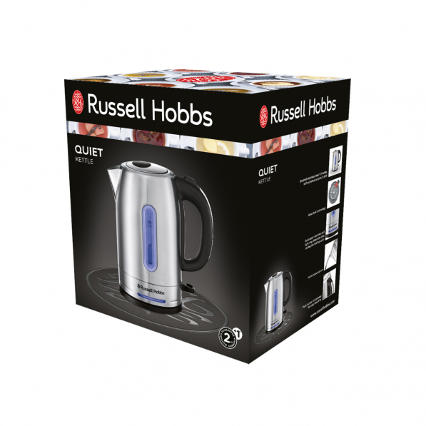 RUSSELL HOBBS Quiet 1,7 l - czajnik elektryczny bezprzewodowy ze stali nierdzewnej