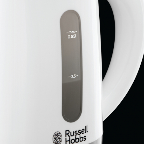 RUSSELL HOBBS Travel 0,85 l biały - czajnik elektryczny turystyczny z kubkami i łyżeczkami