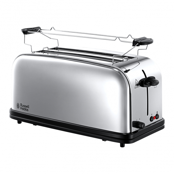 RUSSELL HOBBS Victory Four Slice Long Slot 1600 W - toster / opiekacz do kanapek elektryczny ze stali nierdzewnej