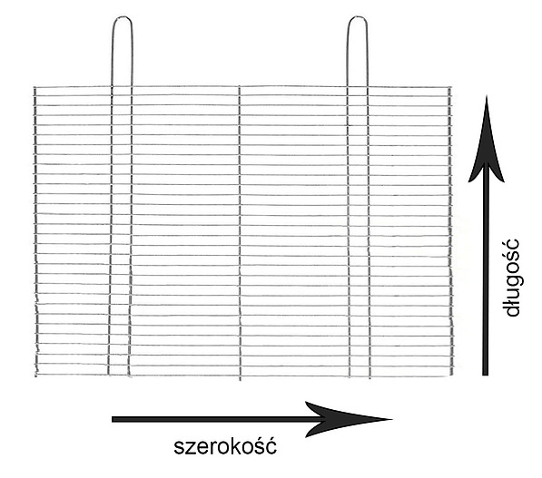 Ruszt do grilla metalowy SALAME 100 x 50 cm