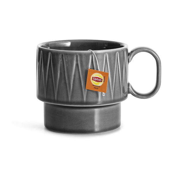 SAGAFORM Coffee II 400 ml szara - filiżanka do kawy i herbaty ceramiczna