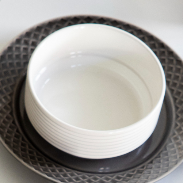 SAGAFORM Coffee And More Line 17 cm biała - miska / salaterka ceramiczna
