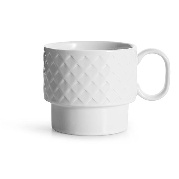 SAGAFORM Coffee Big Cup 400 ml biała - filiżanka do kawy i herbaty ceramiczna