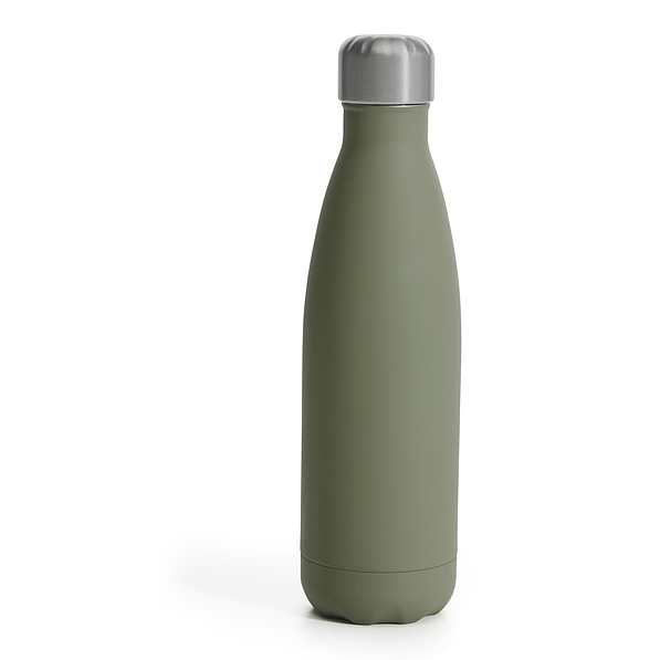 SAGAFORM To go Bottle 0,5 l oliwkowa - termos / butelka termiczna stalowa