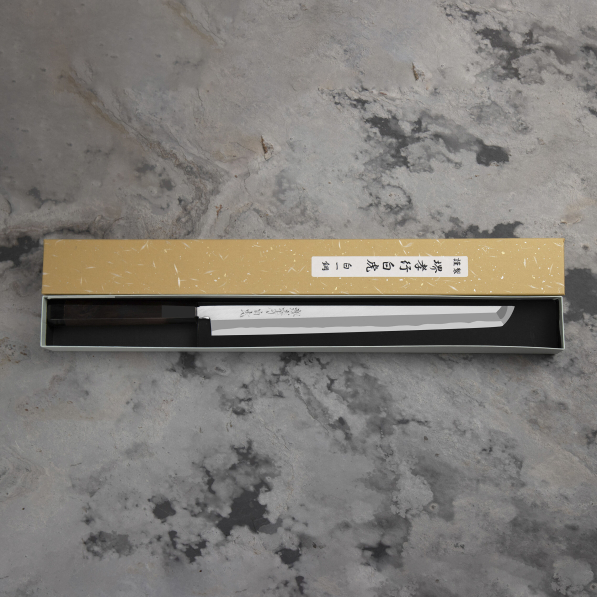 SAKAI TAKAYUKI Byakko 30 cm - nóż japoński Sakimaru ze stali wysokowęglowej z etui